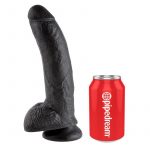 דילדו ריאליסטי גדול תוצרת ארה"ב צבע שחור 23 ס"מ Pipe Dream - King Cock