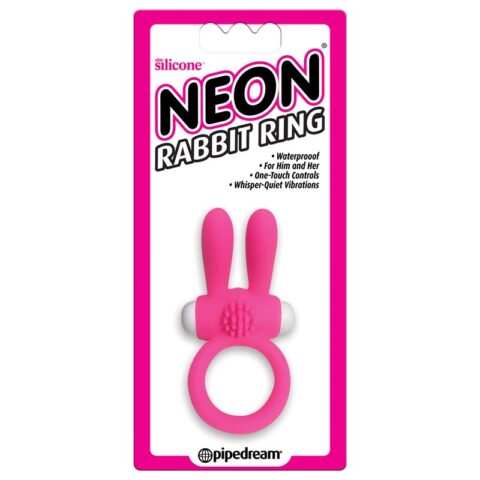 טבעת רטט סיליקון  Pipedream- Neon Rabbit Ring