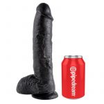 דילדו ריאליסטי ענק תוצרת ארה"ב ''Pipe Dream - King Cock 10 צבע שחור
