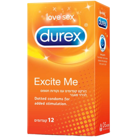 קונדום דורקס עם חספוס מיוחד  Durex - Excite Me