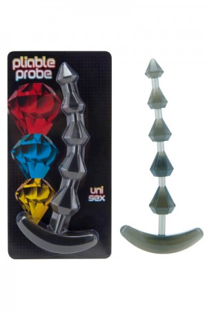 חרוזים אנאליים Seven Creations - Pliable Probe Diamonds בצבע שקוף