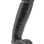 דילדו צבע שחור איכותי אורך 25.5 ס"מ ToyJoy - Dildo With Balls