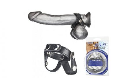 טבעת זקפה עם מפריד וי לאשכים Blue Line - V Style Cock Ring With Ball Divider